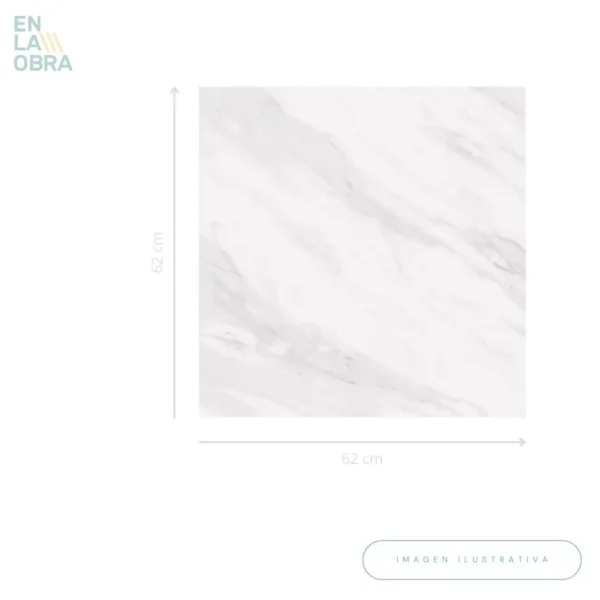 Porcelanato Bianco Volakas 62x62 (1.54m2) - Imagen 2