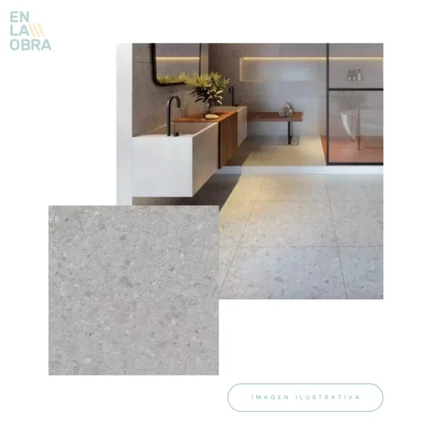Porcelánico Terrazo Grafite 74x74 (1.62m2)